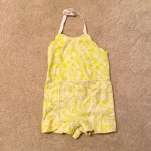 🎀 Janie & Jack Yellow & White Floral Romper
